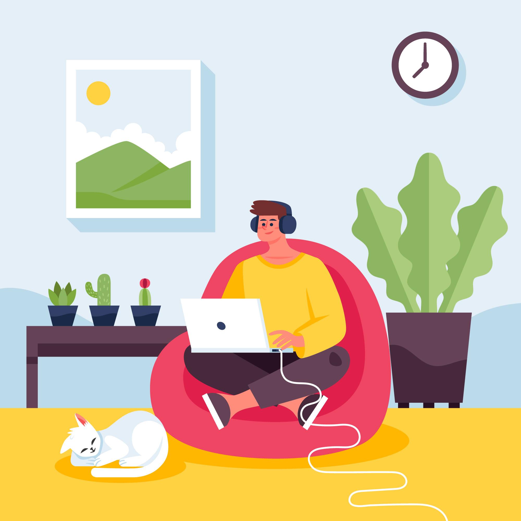 Remote working illustration